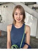 クラン調布北口店(CLAN)&nbsp;ベージュの外ハネレイヤーミディ｜調布