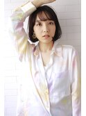 sungooseミニウルフテラコッタデジタルパーマくすみブルー