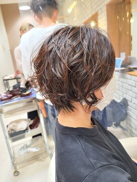 ヘアポケット スタイル店(HAIR POCKET) セットが楽なショートボブパーマ