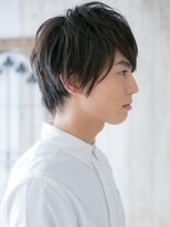 ハンサム クラシック 越谷店(Classic)&nbsp;厚めバングが新鮮！黒髪ニュアンススマートマッシュE越谷