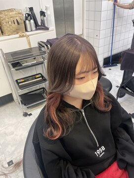 ランド 池袋(LAND) グレージュ×コーラルピンク