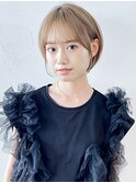 ナチュラルショート_ピンクベージュインナーグレージュ_9575