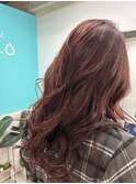 コテ巻き　暖色　ヘアカラー　トリートメント