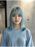 ミズイロ/ブリーチ/こなれミディ/イメチェン/透明感カラー