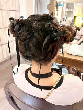 着付けヘアセット専門店 ウィズ(With) お団子ツインテール