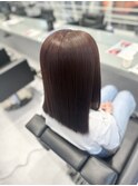 ブリーチなしダブルカラーでピンクベージュ