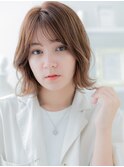 大人ハイライトくせ毛風外ハネボブウルフTb11越谷20代30代40代