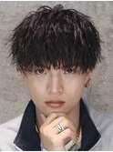 束感ツーブロックショートマッシュツイストスパイラルパーマ