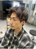 波巻きツイストスパイラルパーマ/フェザーパーマ/眉毛/メンズ