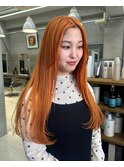オレンジカラー ハイトーンカラー ブリーチカラー