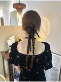 ツヤっとタイトなヘアセット