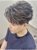 大宮メンズ毛流れフェザーパーマニュアンスフェザーショート眉毛
