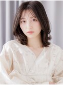 黒髪大人美人くびれレイヤーウルフパーマクラゲカット30代40代Y
