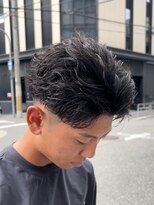 ノイセルヘアー(Noisyle Men's hair) リバースセンターパート/ニュアンスパーマ/ダウンバング/MEN'S◎