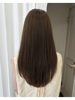 ヘアーアイスカルテット(HAIR ICI QUARTET)&nbsp;オリーブカラーロング×レイヤーカット