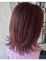 アンビアンスアミ(ambiance ami)&nbsp;暖色ボルドー×外ハネレイヤー