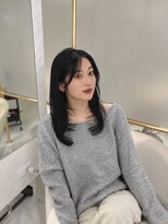 ミヨン 京橋店(miyon)&nbsp;韓国レイヤーカット×暗髪カラー×髪質改善
