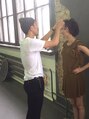 サロン ド イマージュ 聖蹟桜ヶ丘店(salon de Image)&nbsp;ロシアにてプロモデルのヘアメイクを担当しました。