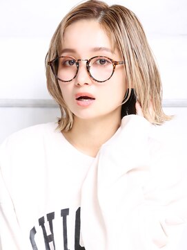 クラッチ 名古屋(CLUTCH) 大人可愛い小顔美髪ツヤ髪ハイトーン外ハネワンカールA6