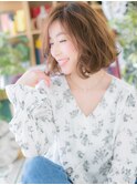 小顔ハイライト春パーマ外国人風ボブh2戸田公園20代30代40代