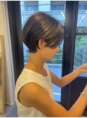 ショートボブパーマ20代30代40代イヤリングカラー大人可愛い