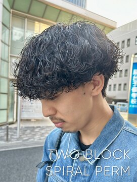 オーガニック アトリエ 大宮(organic+atelier) 無造作マッシュメンズショートマットカラースパイラルパーマ