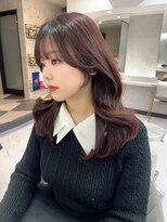 ジーナ 名駅(XENA.)&nbsp;ピンクカラーレイヤーカットレイヤーロング