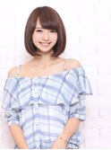美髪で結べるボブスタイル カジュアルカラー