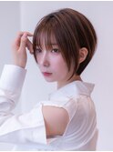 ショート/ダークアッシュ/髪質改善/シアーカラー/小顔/前髪/韓国