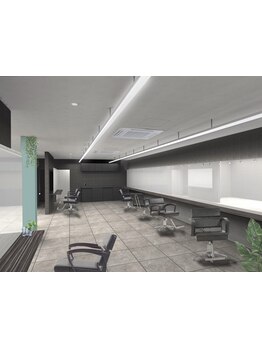グレーを基調としたクールな内装でお洒落＆落ち着いた雰囲気が魅力♪あなただけの上質なサロンtimeを―。