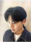 メンズ韓国ヘア センターパート コンマヘア カルマパーマ 表参道