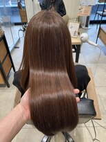 エクファ ヘアエステアンドスパ(ex-fa hair esthe&spa) ホワイトグレージュ/デジタルパーマ/チェリーブラウン/南草津