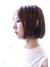 カット＋（全体）艶グレイカラー