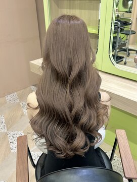 イオエ 西梅田(ioe) ブリーチなしカラー/髪質改善/ミルクティーベージュ/小顔ヘア