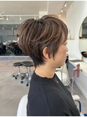 ◇大人可愛い20代30代40代50代前下がりショートボブ丸みショート