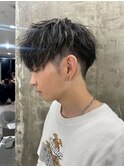ホワイトメッシュ/ツイスト/ツイスパ/パーマ/メンズ/眉毛