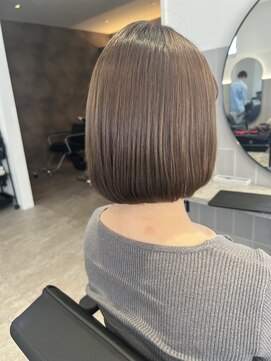 グラムヘアー(GLAM HAIR) 髪質改善酸性ストレート+艶カラー