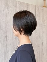 ヘアーリゾートノーブル(Hair Resort Noble) 【前髪なし大人くびれショートボブ】顔まわり/黒髪/小顔/姫路
