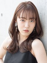 タヤ 駒沢店(taya)&nbsp;韓国風くびれミディ×シースルーバング×艶ブラウン