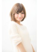 外国人風丸みショートボブ