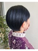 ネイビーブルー×ショート