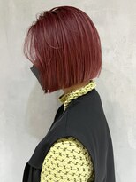 アイティーバイアルバム 下北沢店(IT by ALBUM)&nbsp;チェリーレッド_外ハネボブセクションカラー_ba387081