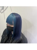 バングアクアブルー×ネイビーカラー