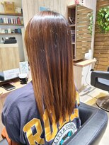 ヘアサロン フラット(hair salon flat) ロング30代ライトブラウンナチュラルハリウッドトリートメント