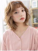 オン眉大人かわいいゆるふわ巻き小顔ボブディa大宮20代30代40代