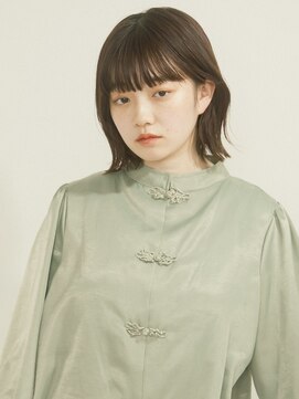 オンク 新宿(onk) 黒髪/グレーベージュ/レイヤーロング/前髪パーマ[新宿駅]