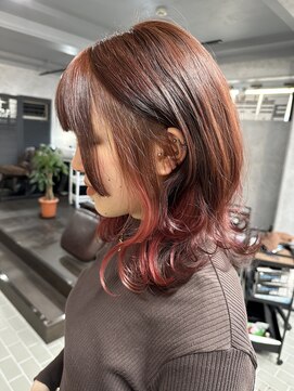 アヤメ 巣鴨店(ayame) (ayame巣鴨)姫カット_インナーカラー_赤髪_tokio_巣鴨11