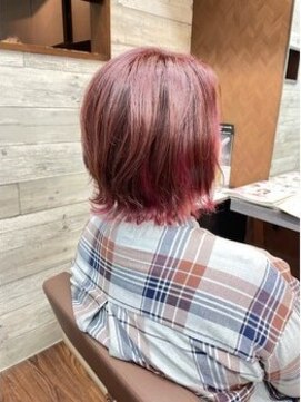 ヘアーショップ エヌアンドエー 幸手店(hairshop N&A) くびれ外ハネ×インナーピンク