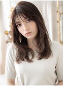 モテ髪アッシュオリーブ韓国風レイヤーロングc5志木20代30代40代