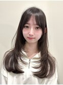 韓国風/レイヤー/小顔/前髪カット/髪質改善/グレージュ/透明感